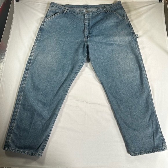 Wrangler Men’s Carpenter Jeans 94LSSWDV Size 42 x 30 Blue Medium Wash Workwear